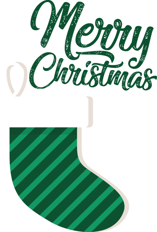 Transparent Christmas Logo Shoe Green for Merry Christmas for Christmas