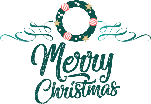 Transparent Christmas Logo Line Text for Merry Christmas for Christmas