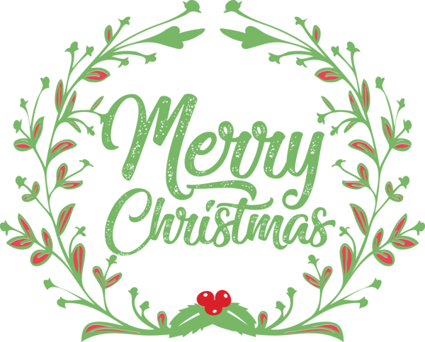 Transparent Christmas Sticker Text Cartoon for Merry Christmas for Christmas
