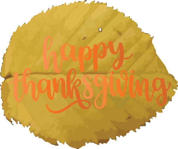 Transparent Thanksgiving Leaf Yellow Font for Happy Thanksgiving for Thanksgiving