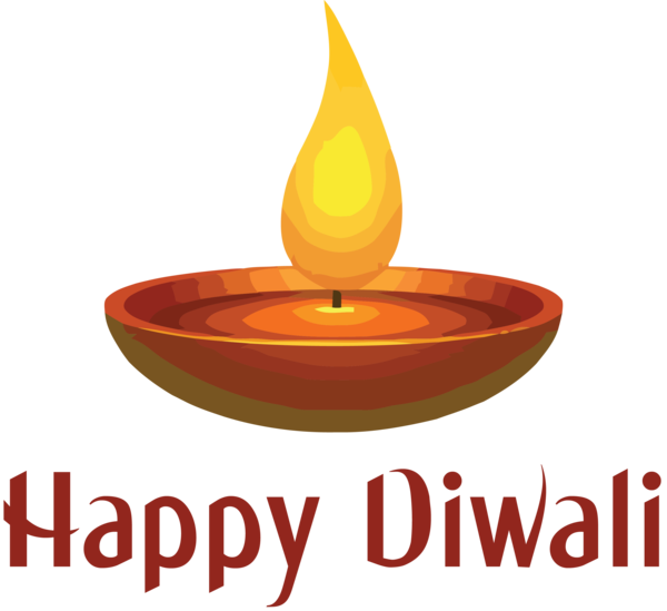 Transparent Diwali Wax Text Design for Happy Diwali for Diwali