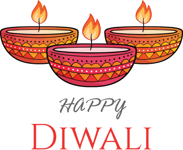 Transparent Diwali Cuisine Tableware Text for Happy Diwali for Diwali