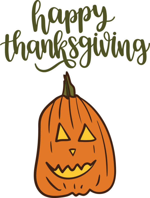 Transparent Thanksgiving Squash Jack-o'-lantern Fruit for Happy Thanksgiving for Thanksgiving