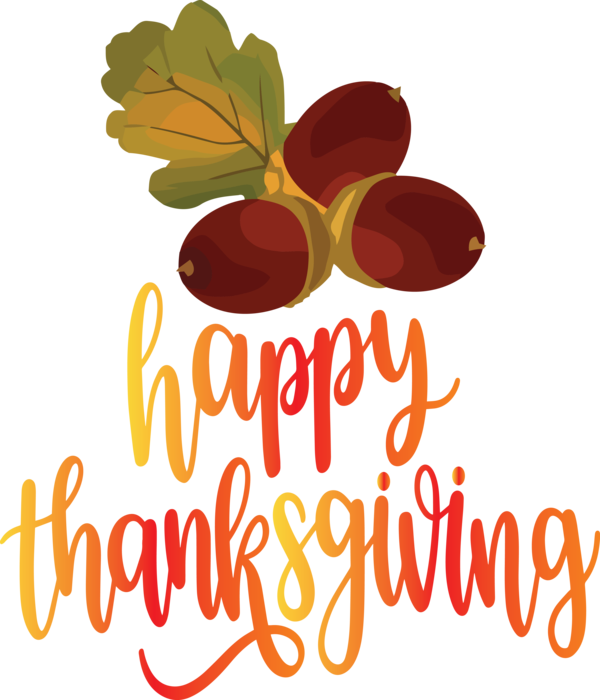 Transparent Thanksgiving Floral design Logo Text for Happy Thanksgiving for Thanksgiving
