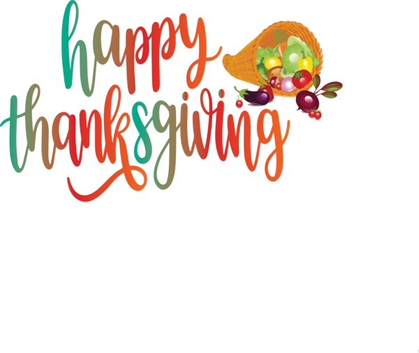 Transparent Thanksgiving Logo Text Line for Happy Thanksgiving for Thanksgiving