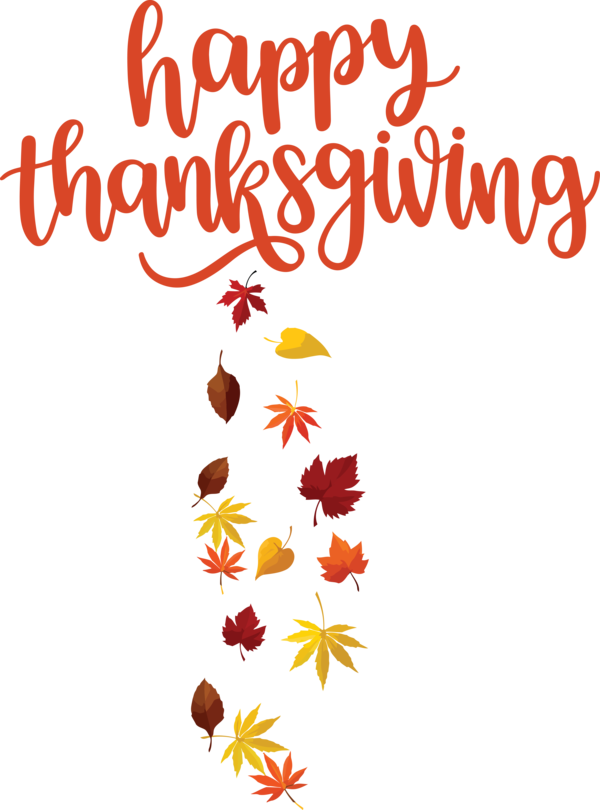 Transparent Thanksgiving Floral design Leaf Petal for Happy Thanksgiving for Thanksgiving