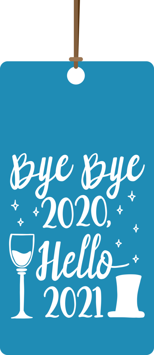 Transparent New Year Logo Design Blue for Happy New Year 2021 for New Year