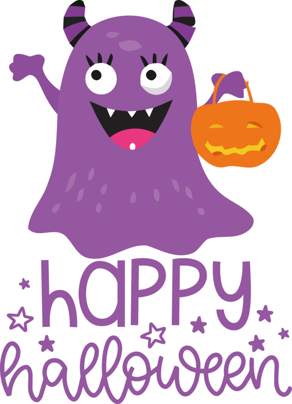Transparent Halloween Design Text Line for Happy Halloween for Halloween