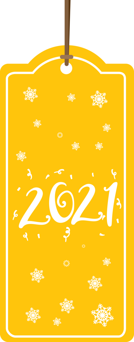 Transparent New Year Cartoon Design Yellow for Happy New Year 2021 for New Year