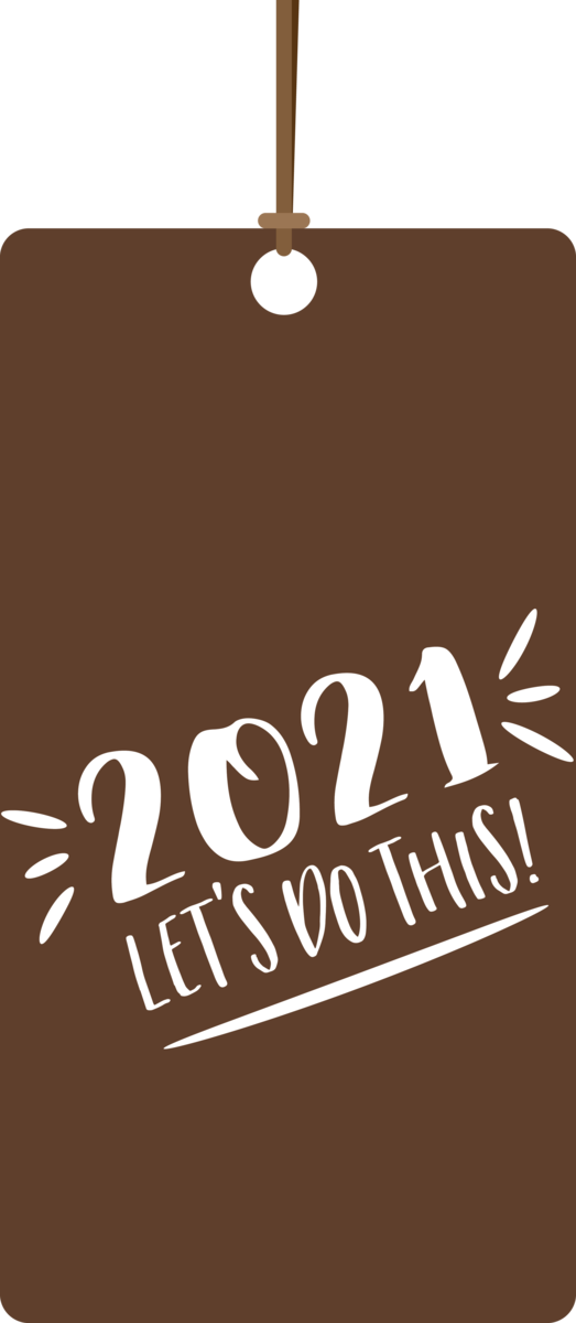 Transparent New Year Logo Font Text for Happy New Year 2021 for New Year