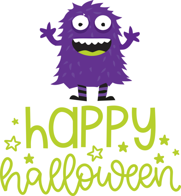 Transparent Halloween Logo Smiley Text for Happy Halloween for Halloween