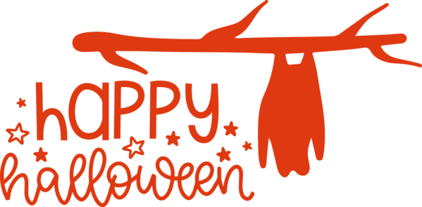 Transparent Halloween Logo Design Line for Happy Halloween for Halloween