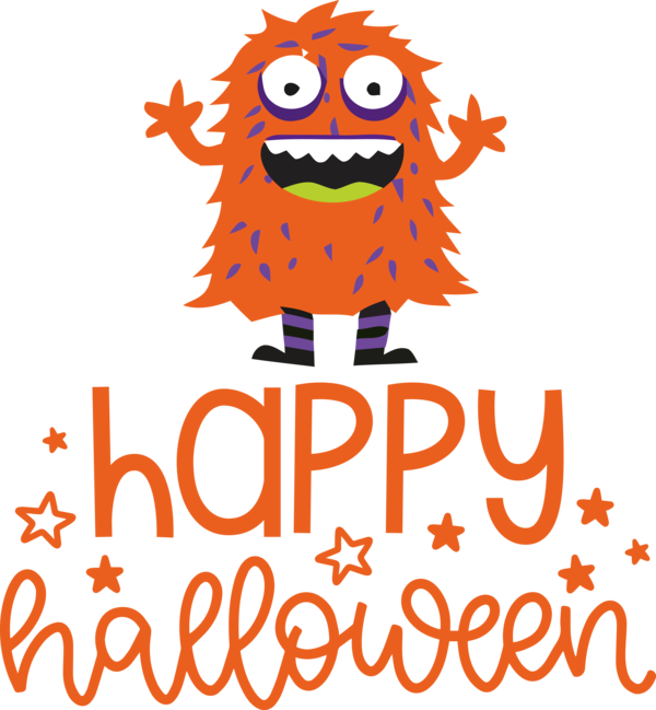 Transparent Halloween Logo Design Text for Happy Halloween for Halloween