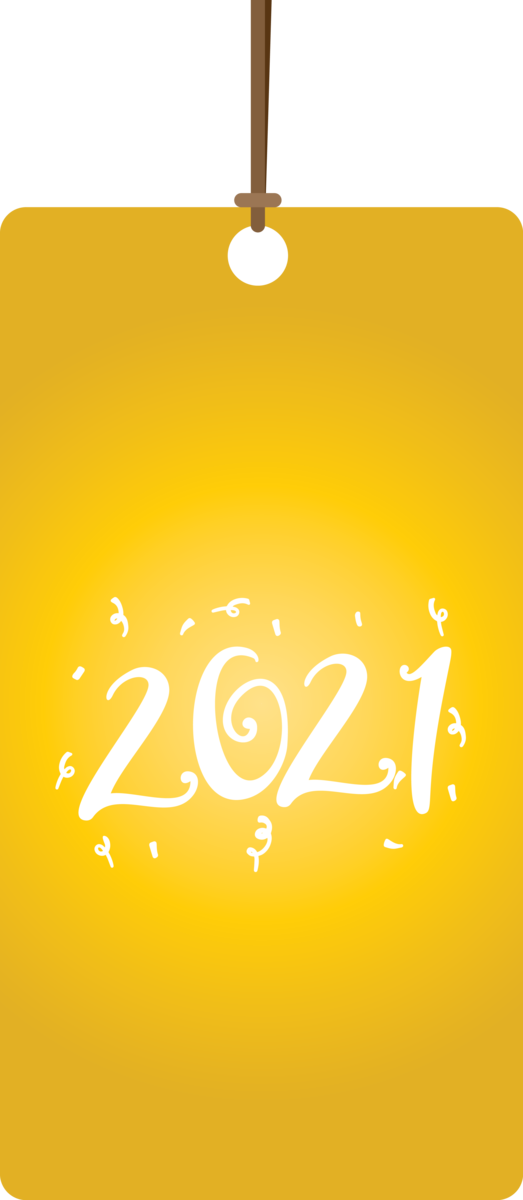 Transparent New Year Yellow Font Produce for Happy New Year 2021 for New Year