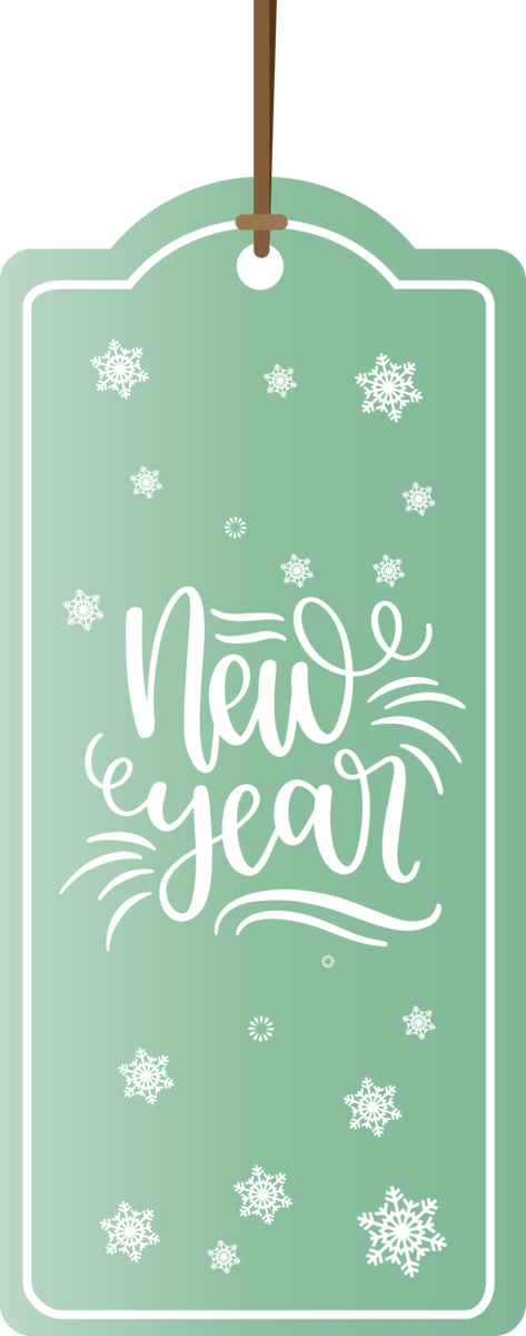 Transparent New Year Green Design Text for Happy New Year 2021 for New Year