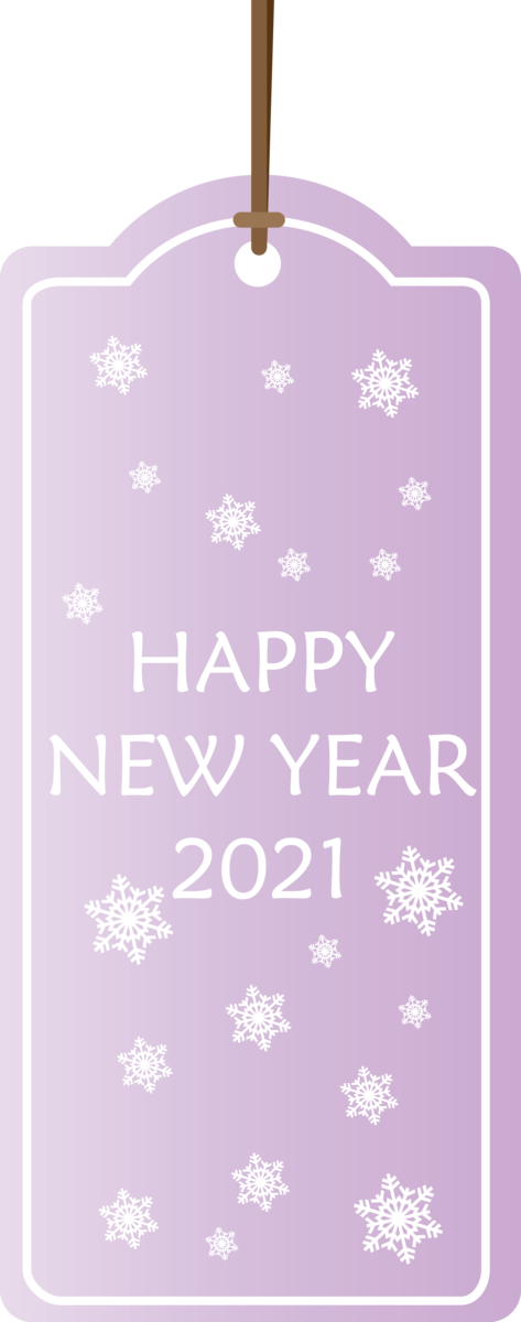 Transparent New Year Violet Font Text for Happy New Year 2021 for New Year