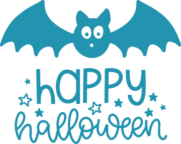 Transparent Halloween Line art Logo Text for Happy Halloween for Halloween