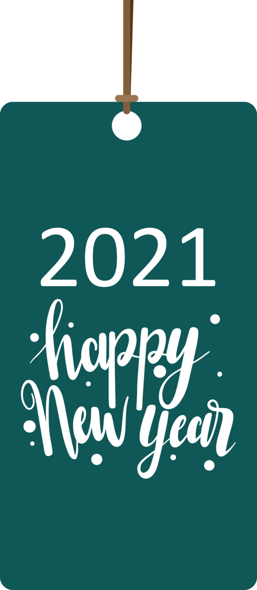 Transparent New Year Logo Font Teal for Happy New Year 2021 for New Year