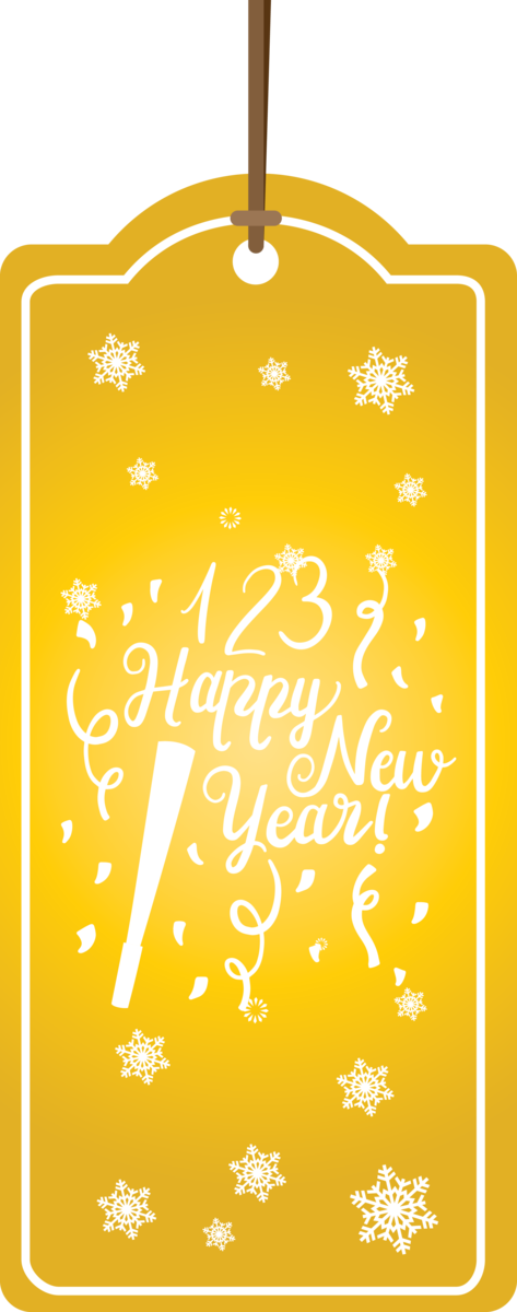 Transparent New Year Yellow Design Font for Happy New Year 2021 for New Year