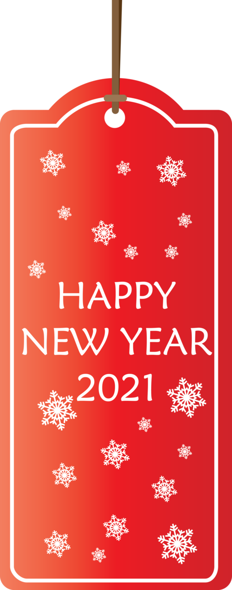 Transparent New Year Design Text Red for Happy New Year 2021 for New Year