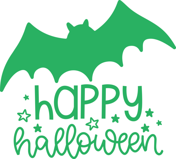 Transparent Halloween Logo Green Leaf for Happy Halloween for Halloween