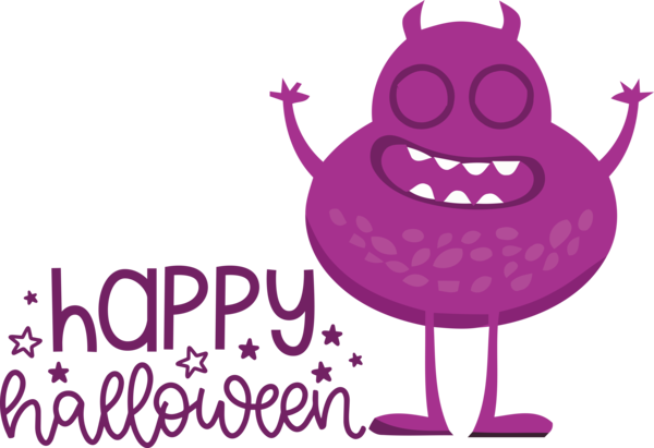 Transparent Halloween Logo Design Cartoon for Happy Halloween for Halloween