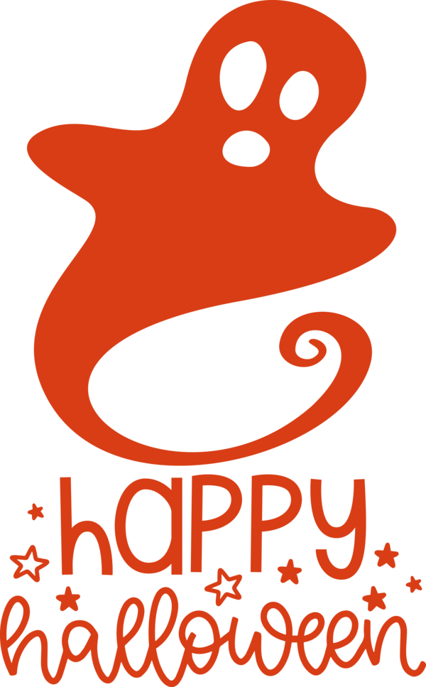 Transparent Halloween Cartoon Line Text for Happy Halloween for Halloween