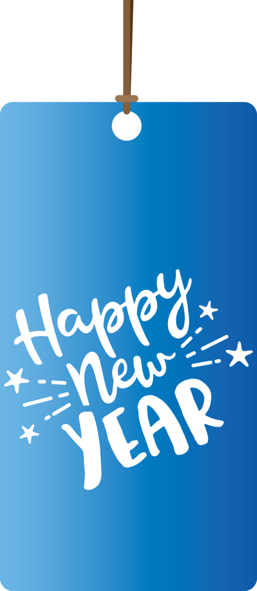 Transparent New Year Logo Font Cobalt blue for Happy New Year 2021 for New Year