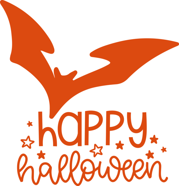Transparent Halloween Logo Line Text for Happy Halloween for Halloween