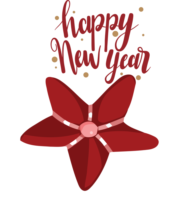 Transparent New Year Logo Text Red for Happy New Year 2021 for New Year