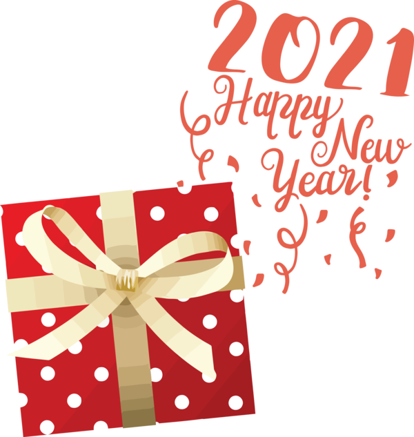 Transparent New Year Greeting card Design Line for Happy New Year 2021 for New Year