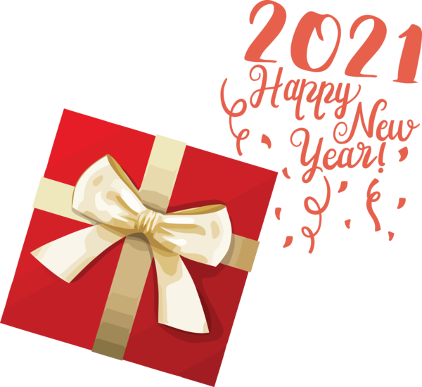Transparent New Year Greeting card Font Text for Happy New Year 2021 for New Year