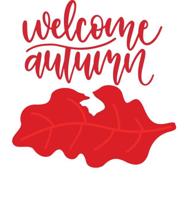 Transparent Thanksgiving Logo Red Text for Hello Autumn for Thanksgiving