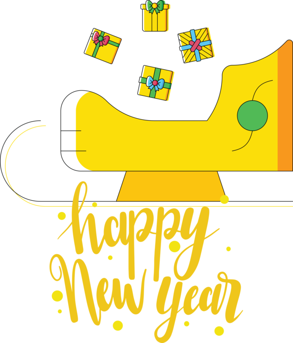 Transparent New Year Logo Design Cartoon for Happy New Year 2021 for New Year