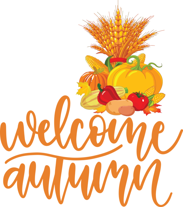 Transparent Thanksgiving Cut flowers Floral design Logo for Hello Autumn for Thanksgiving