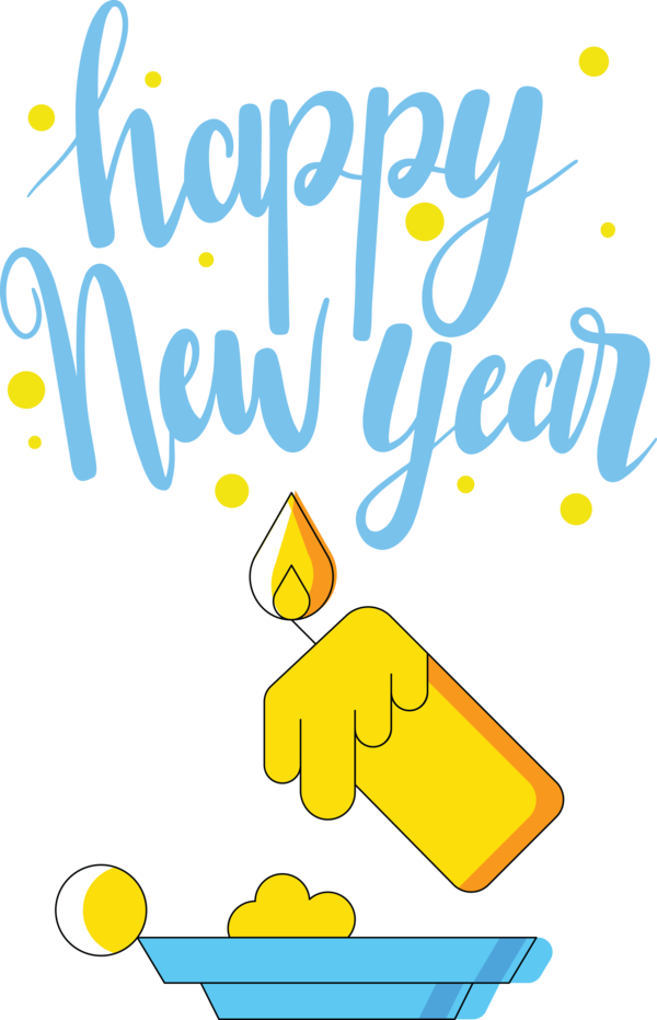 Transparent New Year Cartoon Yellow Beak for Happy New Year 2021 for New Year