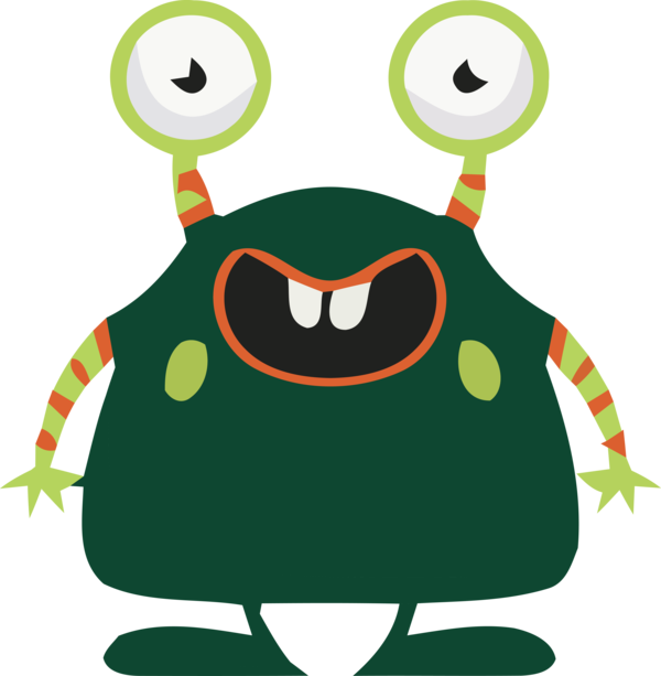 Transparent Halloween Amphibians Cartoon Frogs for Halloween Monster for Halloween