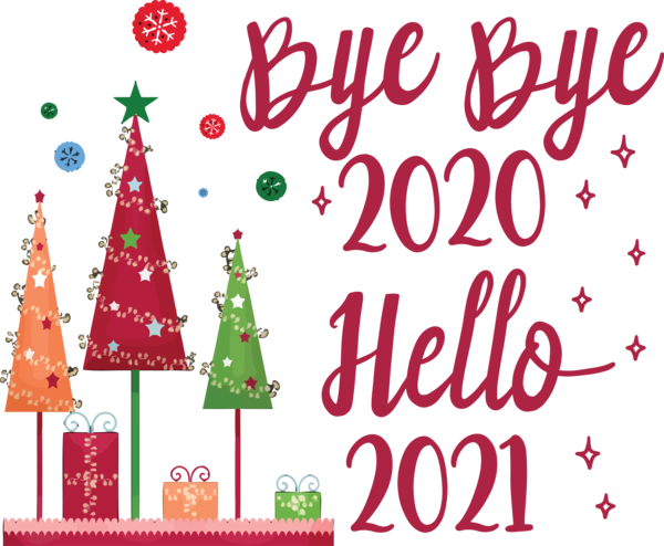 Transparent New Year Christmas Day Christmas tree Christmas ornament for Happy New Year 2021 for New Year