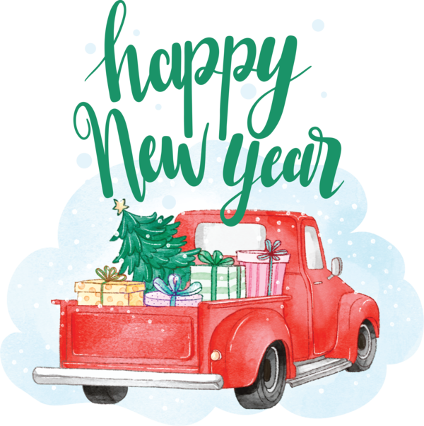 Transparent New Year Compact car Mid-size car Car for Happy New Year 2021 for New Year
