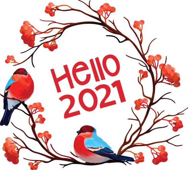 Transparent New Year Drawing Transparency Birds for Happy New Year 2021 for New Year