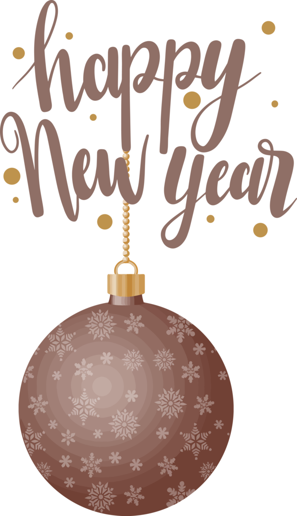 Transparent New Year Christmas ornament Font Text for Happy New Year 2021 for New Year