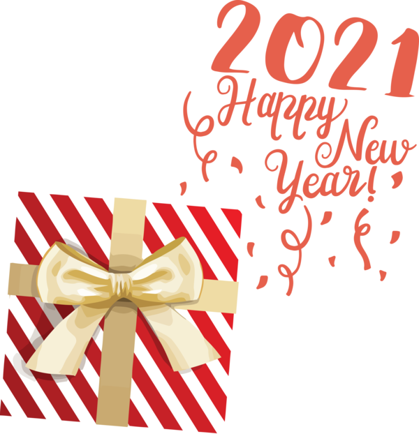 Transparent New Year Gift Gift wrapping Christmas gift for Happy New Year 2021 for New Year