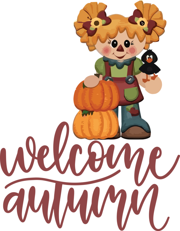 Transparent Thanksgiving Design Logo Scarecrow for Hello Autumn for Thanksgiving