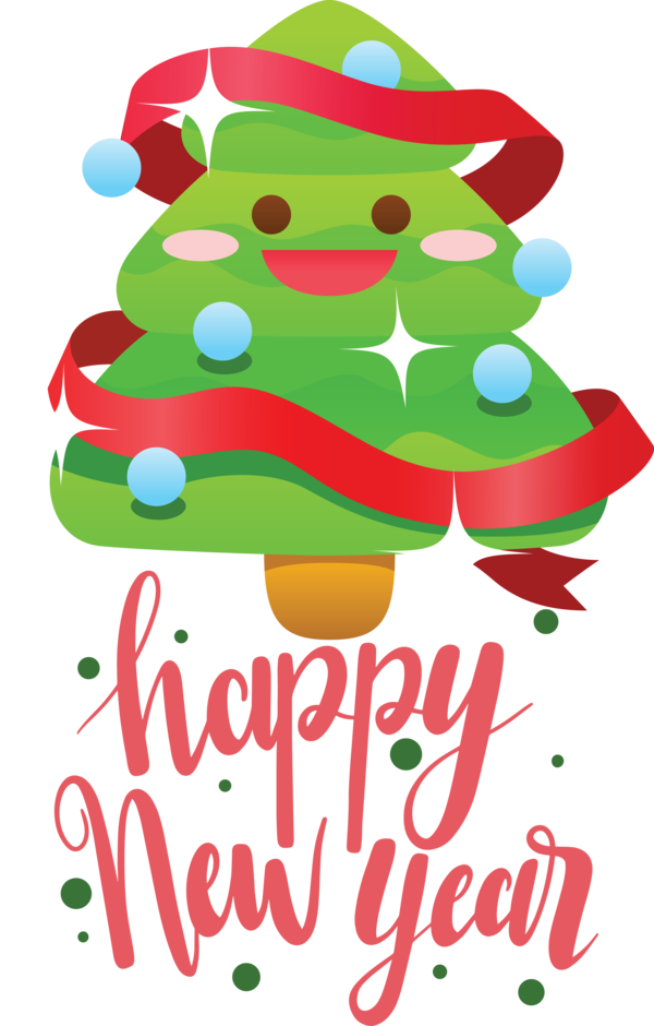 Transparent New Year Christmas Day Christmas tree Icon design for Happy New Year 2021 for New Year