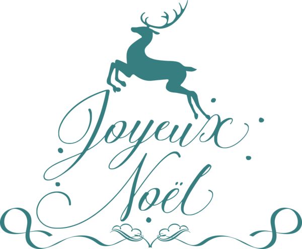 Transparent Christmas Reindeer Deer Line art for Noel for Christmas