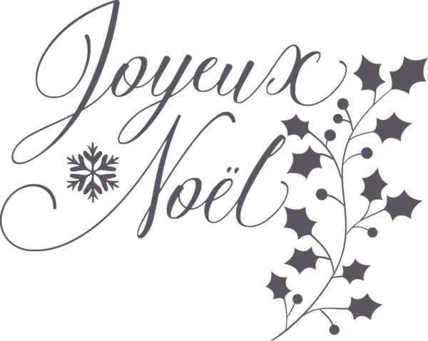 Transparent Christmas Design Christmas Day Calligraphy for Noel for Christmas