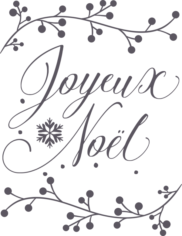 Transparent Christmas Design Creativity Calligraphy for Noel for Christmas