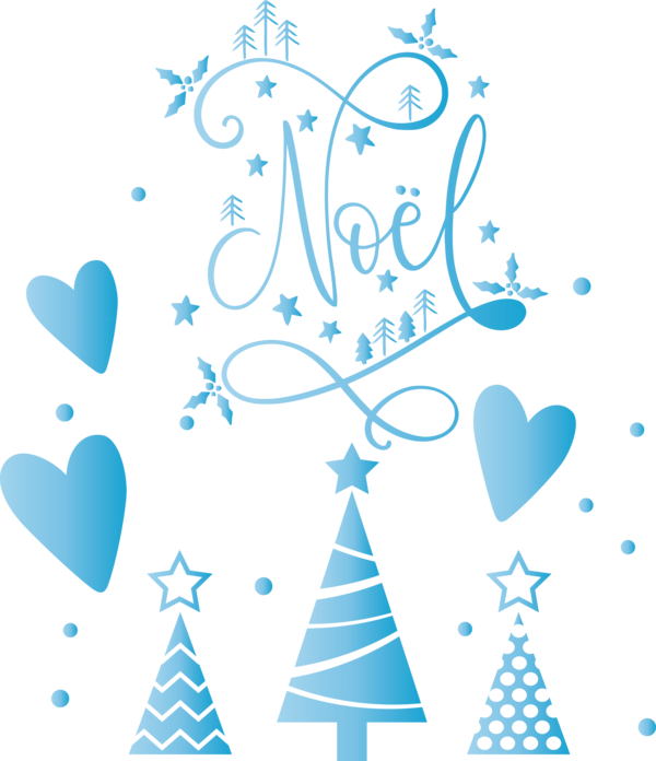 Transparent Christmas Aqua M Line Text for Noel for Christmas