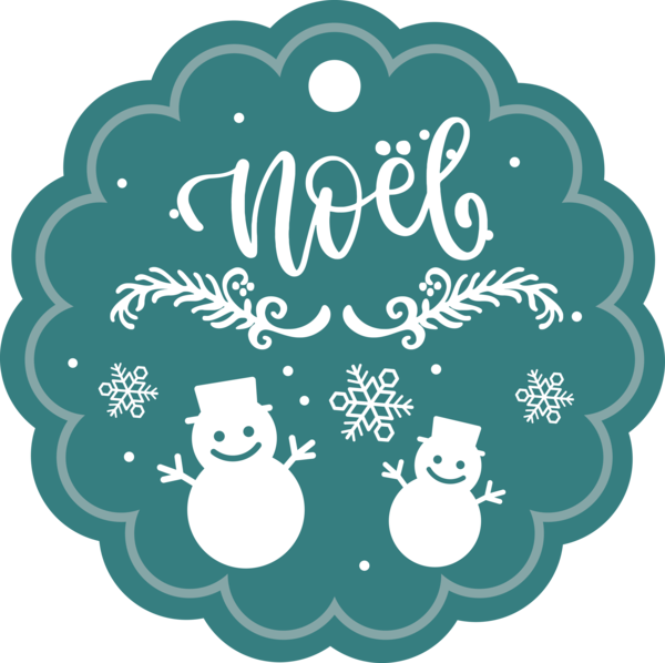 Transparent Christmas Logo Design Aqua M for Noel for Christmas