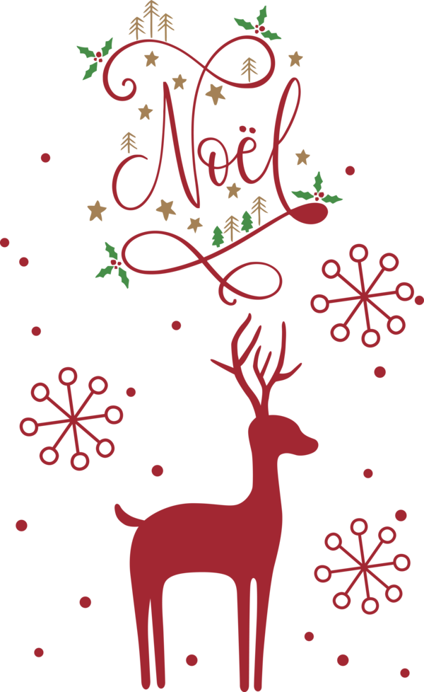Transparent Christmas Reindeer Christmas tree Christmas Day for Noel for Christmas